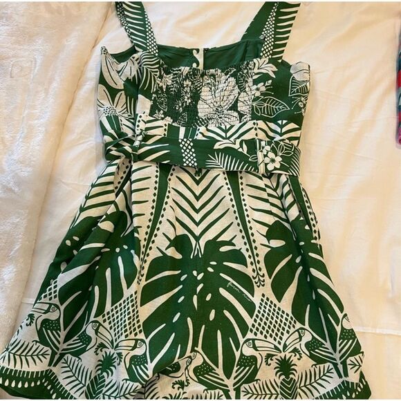 FARM RIO Tropical Green Printed Romper Size: Small NWOT - Picture 8 of 8